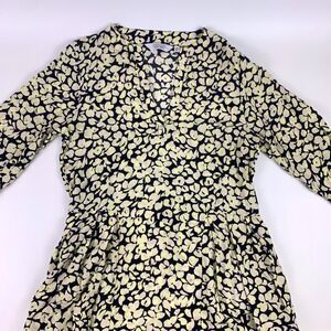 & Other Stories Floral Pleated Midi Dress Sz 4 AOP LS Cuffed‎ Pleated Skirt Side